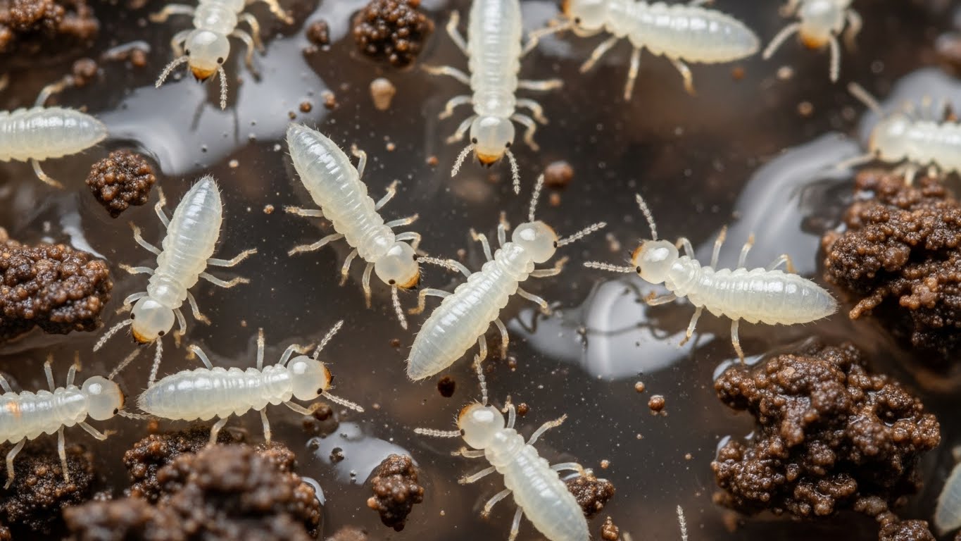シロアリの幼虫