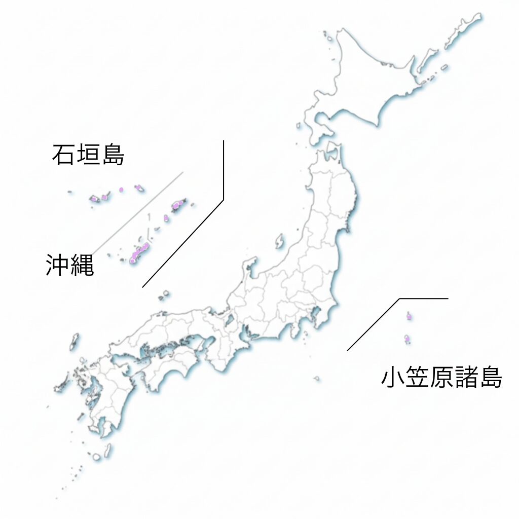 ダイコクシロアリ分布