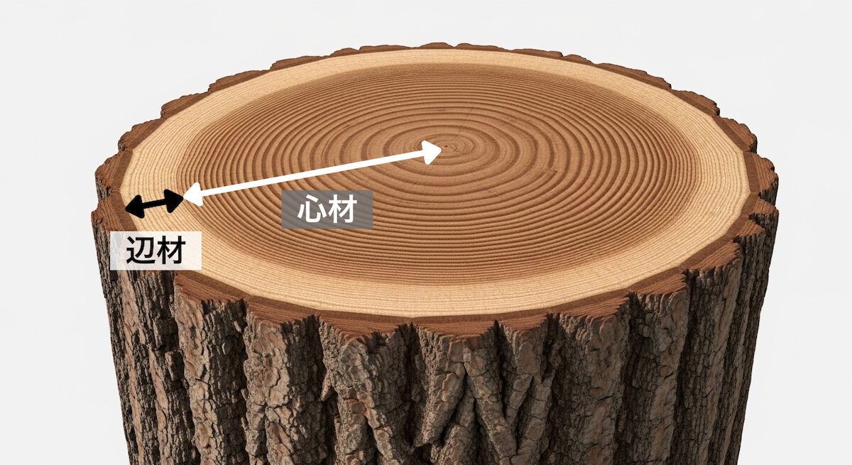 辺材と心材