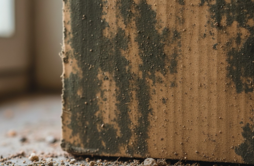 ダンボール被害変色