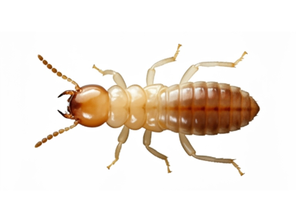 アメリカカンザイシロアリ職蟻 横