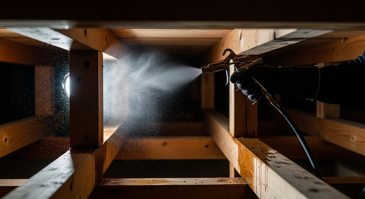 床下防腐防カビ殺菌消毒