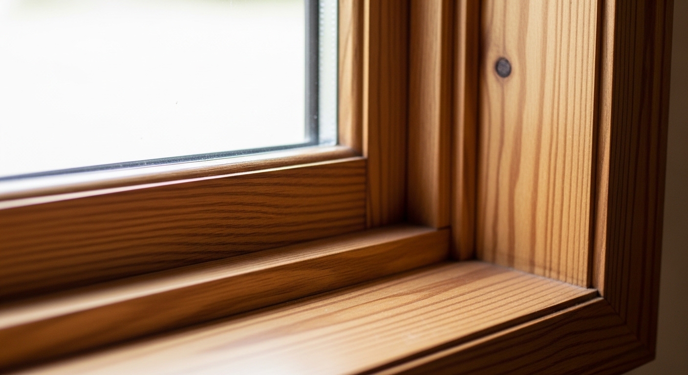 木の窓枠