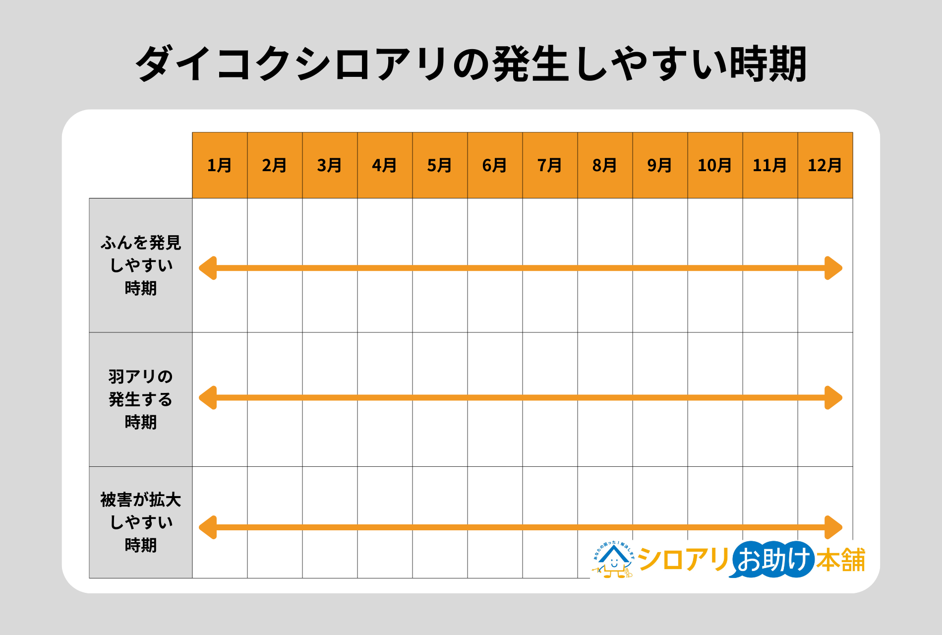 ダイコクシロアリの発生しやすい時間