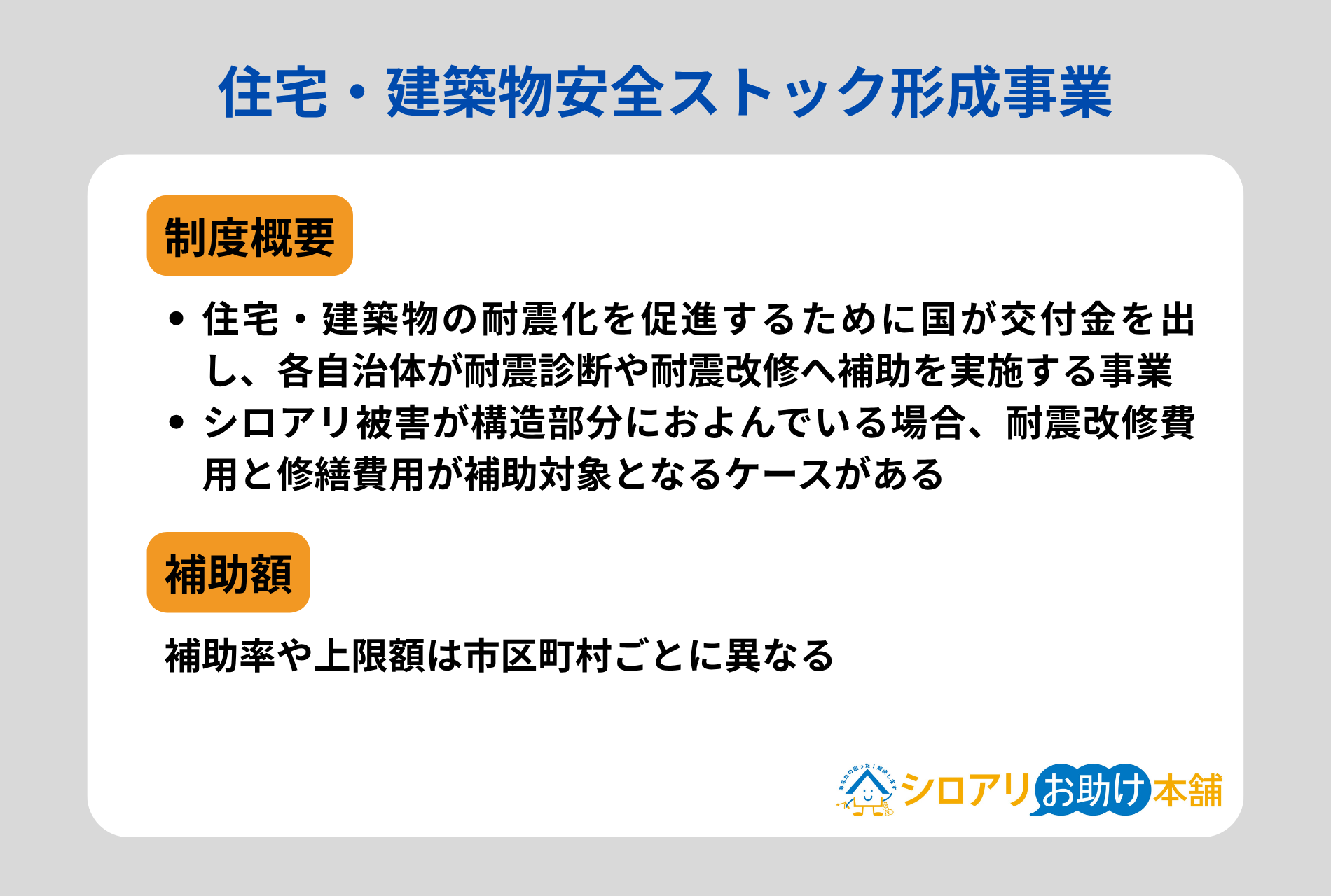 住宅・建築物安全ストック形成事業