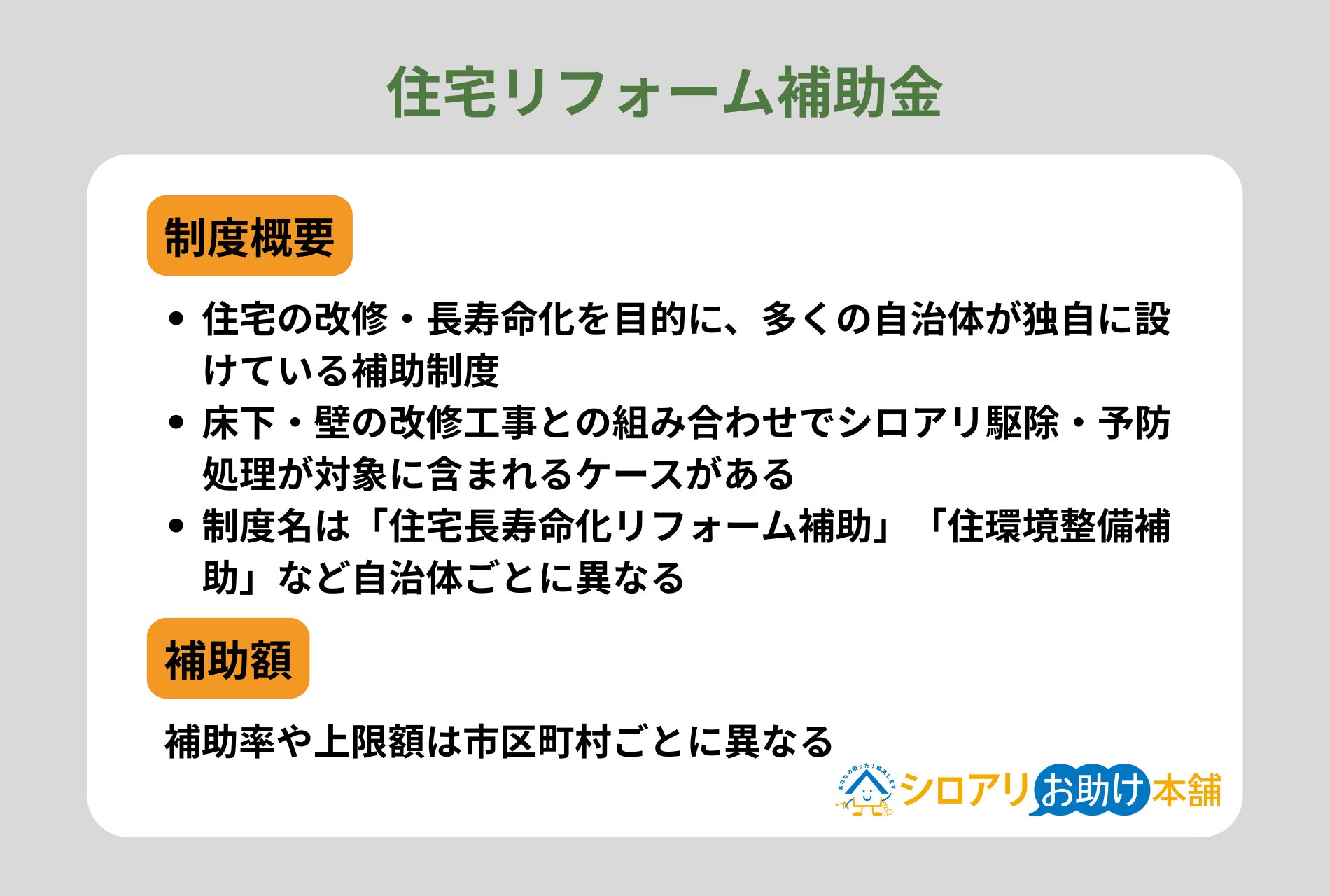 住宅リフォーム補助金