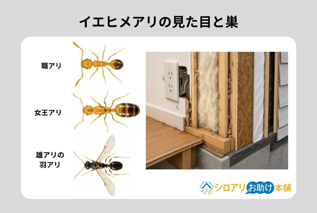 イエヒメアリの見た目と巣