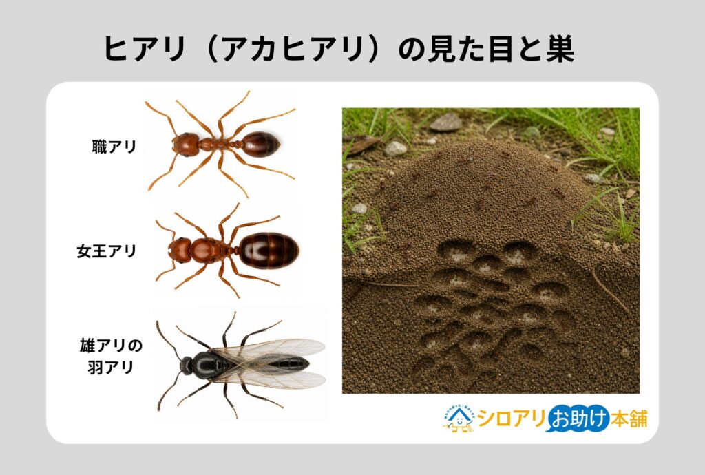 ヒアリ(アカヒアリ)の見た目と巣