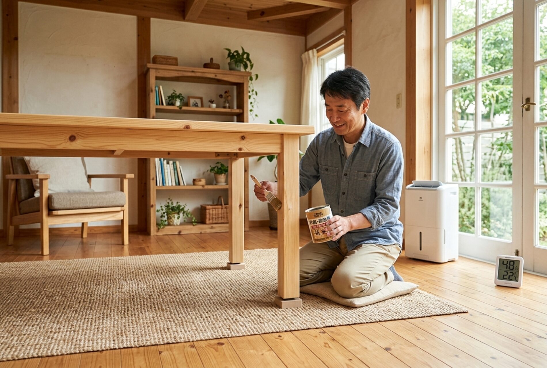 家具の塗装の有無を確認しメンテナンスする